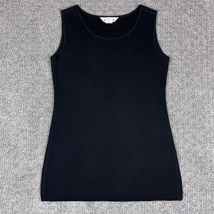 Exclusively Misook Top Womens Small Black Sleeveless Tunic Basic Capsule Classic